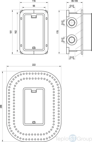 Скрытая часть для смесителя Ravak R-box Multi RB 071.50 X070074 - купить с доставкой по России фото 3