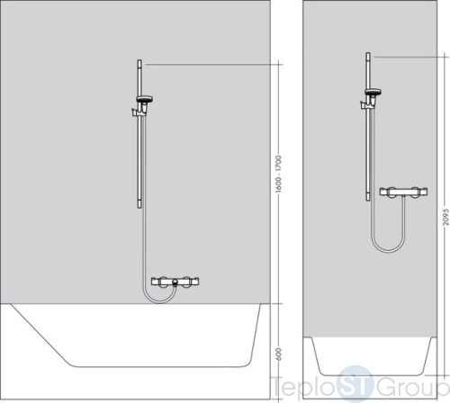 Душевой гарнитур Multi/Unica’C 0,90 м, ½’ Hansgrohe Croma 100 27774000, хром - купить оптом у дилера TeploSTGroup по всей России ✅ ☎ 8 (800) 600-96-13 фото 4