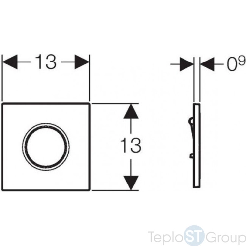 Ручной пневмопривод для писсуара GEBERIT Sigma 01 116.011.46.5 хром матовый - купить оптом у дилера TeploSTGroup по всей России ✅ ☎ 8 (800) 600-96-13 фото 2