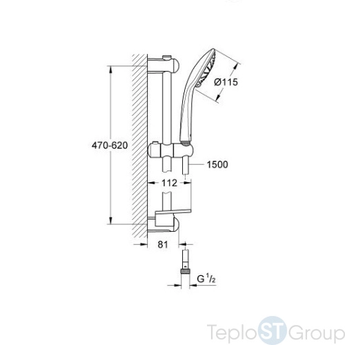 Душевой гарнитур Grohe Euphoria 110 Duo 27242001 - купить с доставкой по России фото 2