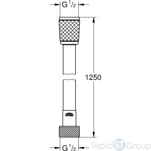 Душевой шланг GROHE Relexaflex 28150001 1250 мм, хром - купить с доставкой по России фото 3