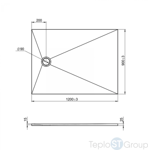 Душевой поддон Jacob Delafon Tolbiac 120x90 E6D332RU-WPM, белый матовый - купить с доставкой по России фото 2