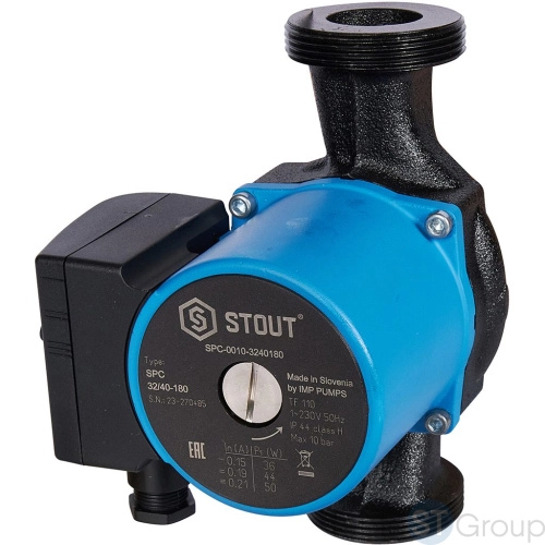 Stout SPC-0010 SPC-0010-3240180 Stout Насос циркуляционный 32/40-180 - купить оптом с доставкой по России