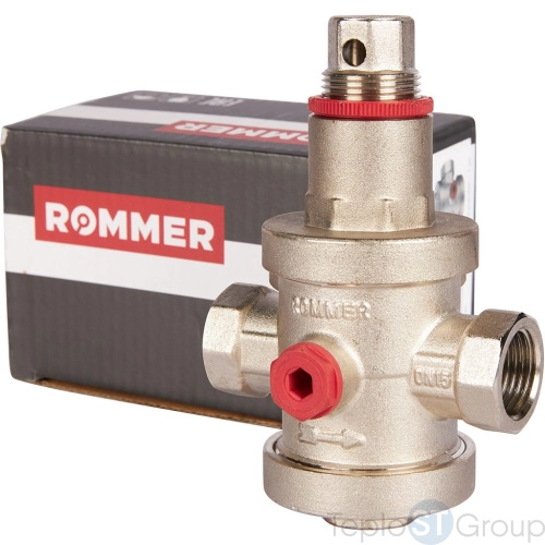 Rommer RVS-0008-000015 Rommer Редуктор давления PN25 вн/вн 1/2 с выходом под манометр - купить оптом с доставкой по России фото 2