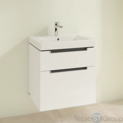 Тумба под раковину Villeroy & Boch Subway 2.0 587 x 590 x 454 mm A90900DH 2 выдвижных ящика, Glossy White - купить с доставкой по России фото 7