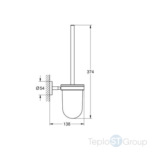 Туалетный ёршик Grohe Bau Cosmopolitan 40463001 хром - купить с доставкой по России фото 3