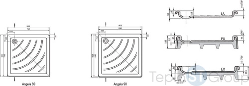 Душевой поддон Ravak Angela 80x80 A004401120 - купить с доставкой по России фото 2