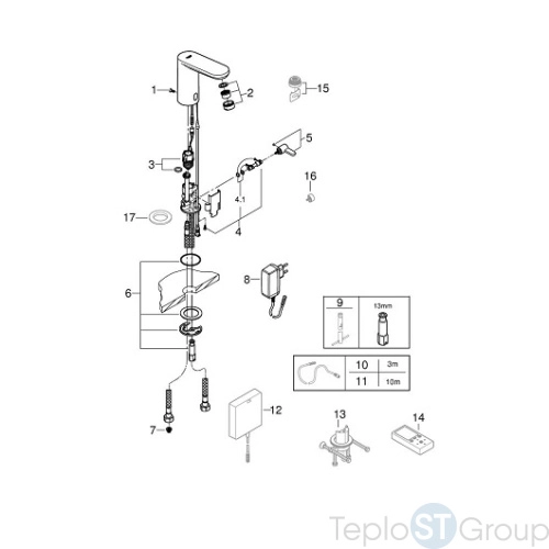 Смеситель для раковины Grohe Eurosmart Cosmopolitan E 36325001 - купить с доставкой по России фото 4