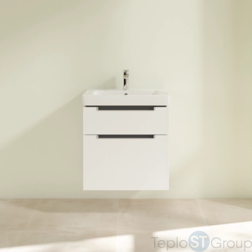 Тумба под раковину Villeroy & Boch Subway 2.0 587 x 590 x 454 mm A90900DH 2 выдвижных ящика, Glossy White - купить с доставкой по России фото 8