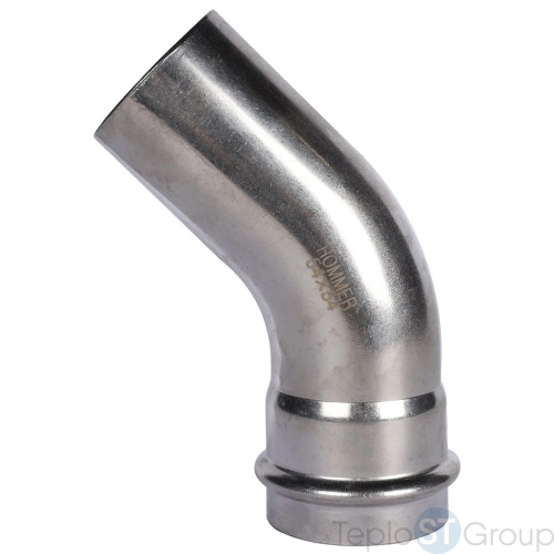 Rommer RSS-0004-000054 Rommer Угольник однораструбный 45°-НПр, 54, из нержавеющей стали прессовой - купить оптом с доставкой по России фото 4