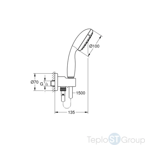 Душевой гарнитур Grohe New Tempesta 26406001 - купить с доставкой по России фото 2