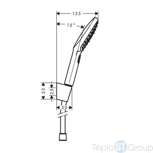 Душевой набор Hansgrohe Raindance Select E 120 26720000 с держателем и шлангом 160 см, хром - купить с доставкой по России фото 4