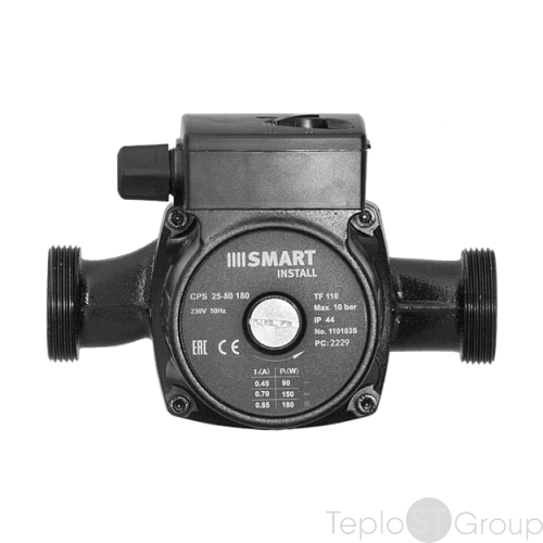 Насос циркуляционный Smart Install CPS 25-80 180мм 180Вт 1x230В 50Гц с гайками - купить оптом с доставкой по России