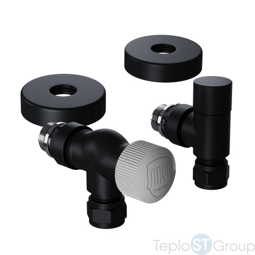Набор термостатический осевой Royal Thermo Design Pro 15мм М30х1,5 (Черный) - купить оптом с доставкой по России фото 8