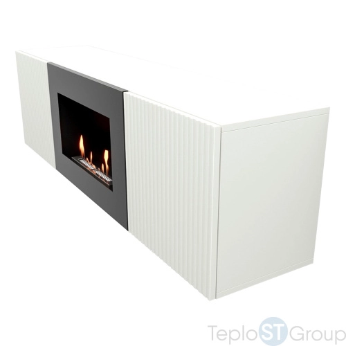 Тумба с биокамином Firelight BFP/P-1400L белая - купить с доставкой по России фото 5