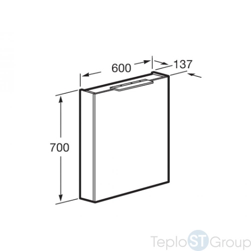 Зеркальный шкаф Roca Oleta 60 L 857645806 с подсветкой Белый глянец - купить оптом у дилера TeploSTGroup по всей России ✅ ☎ 8 (800) 600-96-13 фото 3