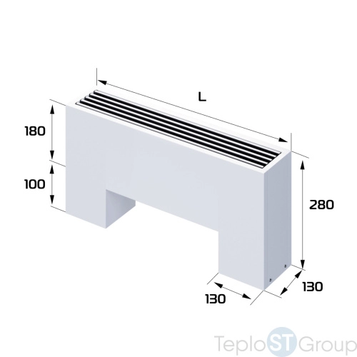 Конвектор напольный Royal Thermo STEP-180/130/600-3-N-WT-LG-NA - купить с доставкой по России фото 2