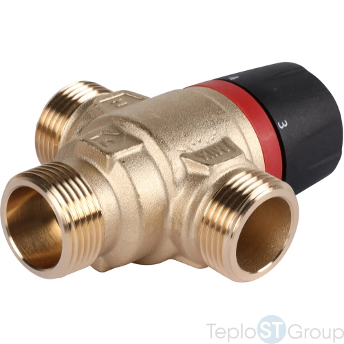 Rommer RVM-0121-164320 Термостатический смесительный клапан для систем отопления и ГВС 3/4  НР 20-43°С KV 1,6 (боковое смешивание) - купить оптом с доставкой по России фото 6