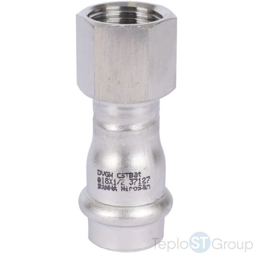 Sanha 9270G пресс-фит. нерж.сталь, муфта перех.ВПр-ВР, 18x1/2 - купить оптом с доставкой по России фото 5