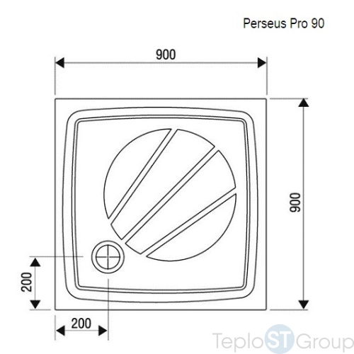 Душевой поддон Ravak Perseus Pro 90x90 XA037701010 - купить оптом у дилера TeploSTGroup по всей России ✅ ☎ 8 (800) 600-96-13 фото 3