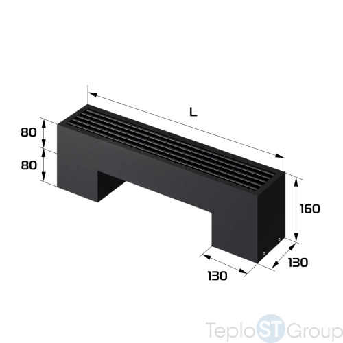 Конвектор напольный Royal Thermo STEP-80/130/500-1-N-BL-LG-BL - купить с доставкой по России фото 2