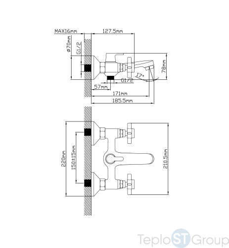 Смеситель Oasis L2009CH_Deg - купить оптом у дилера TeploSTGroup по всей России ✅ ☎ 8 (800) 600-96-13 фото 2