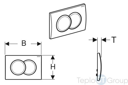 Кнопка смыва Geberit Delta01 115.107.21.1 - купить с доставкой по России фото 2