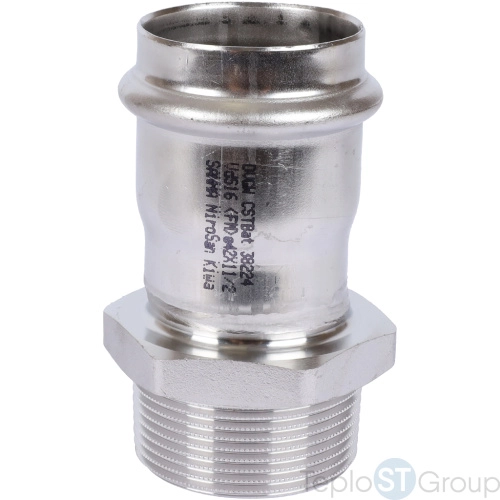 Sanha 9243G пресс-фит. нерж.сталь, ниппель перех.ВПр-НР, 42x11/2 - купить оптом с доставкой по России