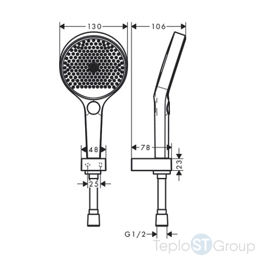 Душевой набор Hansgrohe Rainfinity 130 3jet 26852700 со шлангом 125 см, белый матовый - купить с доставкой по России фото 4