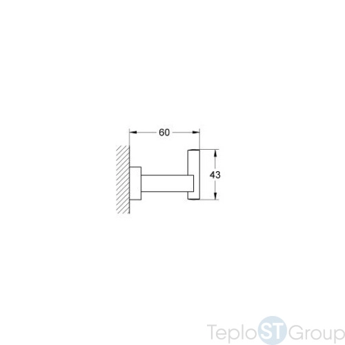 Крючок Grohe essentials 40511001 - купить оптом у дилера TeploSTGroup по всей России ✅ ☎ 8 (800) 600-96-13 фото 2