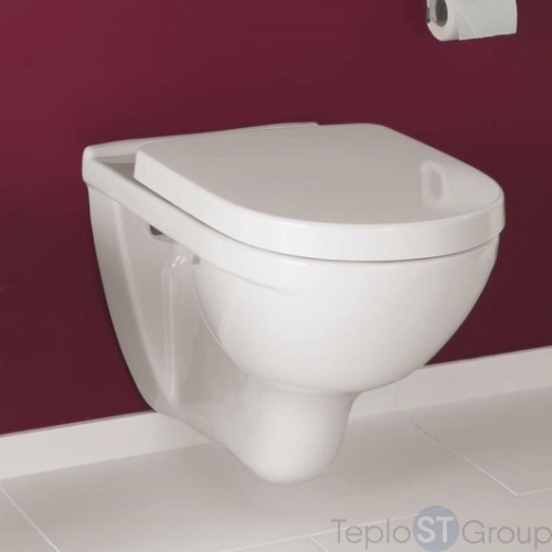 Подвесной унитаз Villeroy & Boch O.Novo с микролифтом, безободковый 5660HR01 - купить с доставкой по России фото 6