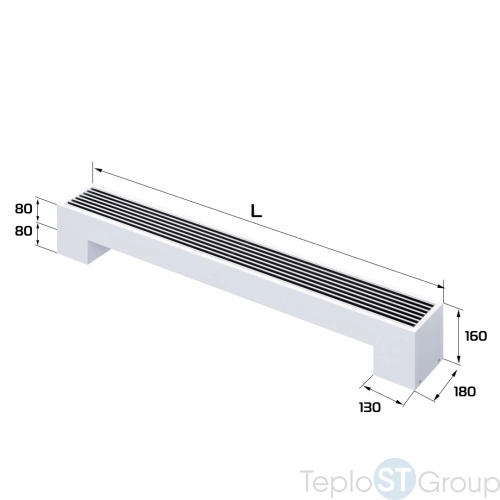 Конвектор напольный Royal Thermo STEP-80/180/1600-1-N-WT-LG-NA - купить с доставкой по России фото 2