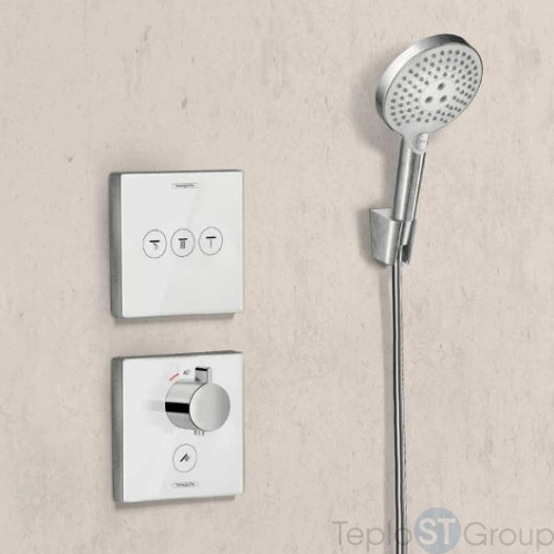 Переключатель потоков Hansgrohe ShowerSelect 15736400 на три потребителя, белый - купить с доставкой по России фото 2