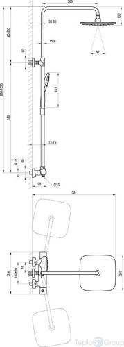 Душевая стойка Ravak 10° X070103 хром - купить с доставкой по России фото 5