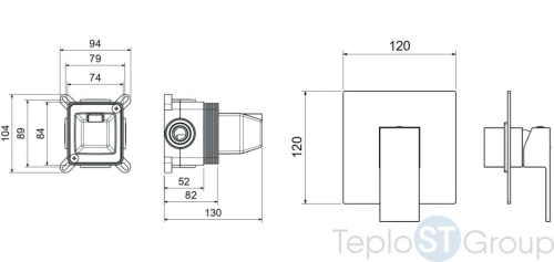 Смеситель для душа Aquatek Либра AQ1666MB - купить оптом у дилера TeploSTGroup по всей России ✅ ☎ 8 (800) 600-96-13 фото 2