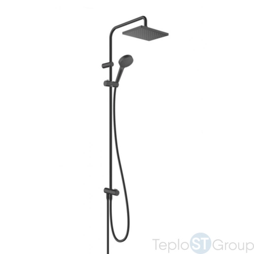 Душевая стойка Hansgrohe Vernis Shape Showerpipe 230 1jet Reno 26282670, матовый черный - купить с доставкой по России