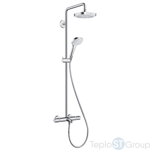 Душевая система Hansgrohe Croma Select E 180 2jet Showerpipe 27352400 белый/хром - купить с доставкой по России