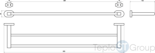 Полотенцедержатель Ravak Chrome X07P193 хром - купить оптом у дилера TeploSTGroup по всей России ✅ ☎ 8 (800) 600-96-13 фото 3