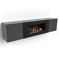 Тумба с биокамином Firelight BFP-P1700L графит - купить с доставкой по России