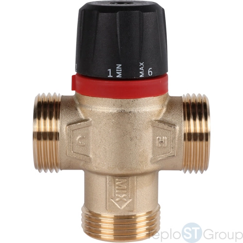 Rommer RVM-1131-236525 Термостатический смесительный клапан для систем отопления и ГВС 1  НР 30-65°С KV 2,3 (центральное смешивание) - купить оптом с доставкой по России фото 2