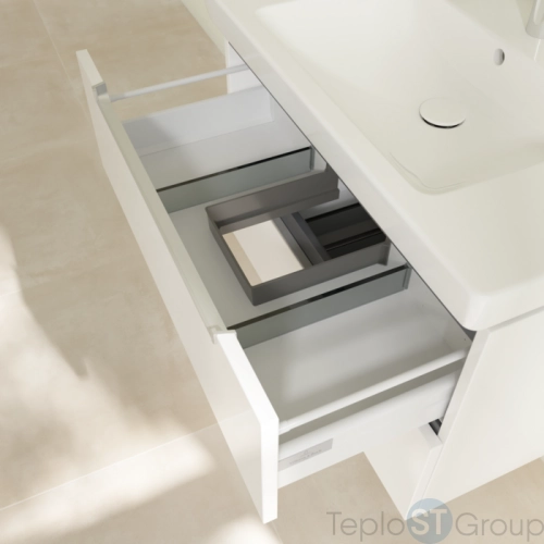 Тумба под раковину Villeroy & Boch Subway 2.0 787 x 520 x 449 mm A69600DH 2 выдвижных ящика, Glossy White - купить с доставкой по России фото 7