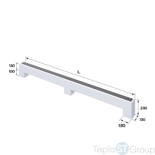 Конвектор напольный Royal Thermo STEP-130/130/3000-2-N-WT-LG-NA - купить с доставкой по России фото 2