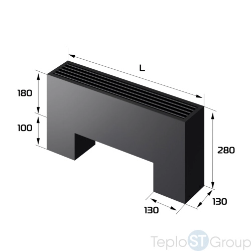 Конвектор напольный Royal Thermo STEP-180/130/500-3-N-BL-LG-BL - купить с доставкой по России фото 2