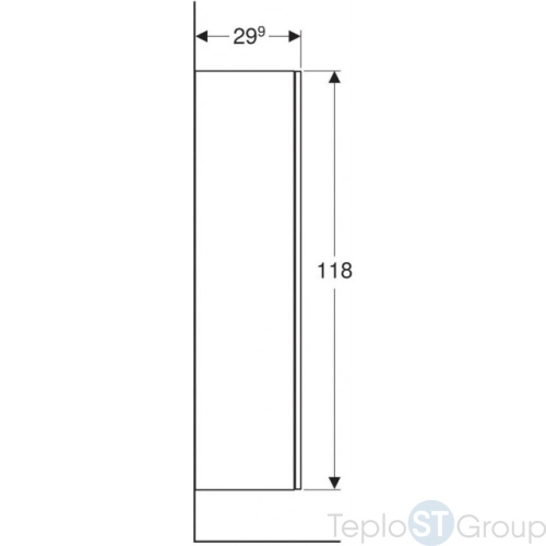 Шкаф-пенал для ванной Geberit Smyle Square 36x118 500.361.JR.1 пекан - купить с доставкой по России фото 2