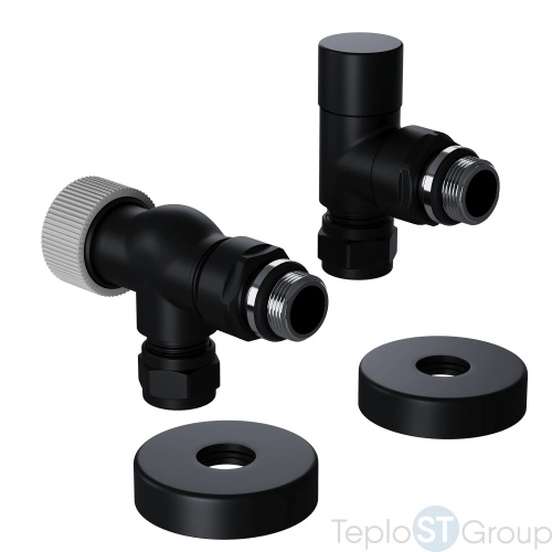 Набор термостатический осевой Royal Thermo Design Pro 15мм М30х1,5 (Черный) - купить оптом с доставкой по России