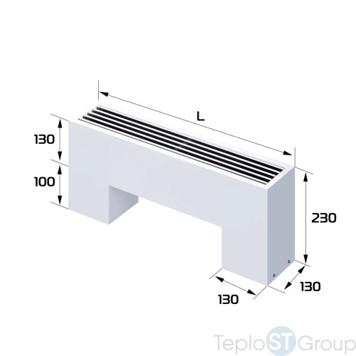 Конвектор напольный Royal Thermo STEP-130/130/600-2-N-WT-LG-NA - купить с доставкой по России фото 2