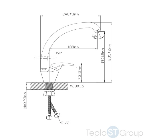 Смеситель Oasis L1010GМ - купить оптом у дилера TeploSTGroup по всей России ✅ ☎ 8 (800) 600-96-13 фото 2