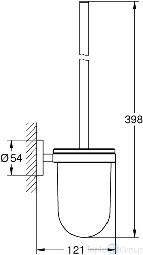 Туалетный ершик GROHE Essentials 40374GN1 холодный рассвет матовый - купить с доставкой по России фото 2