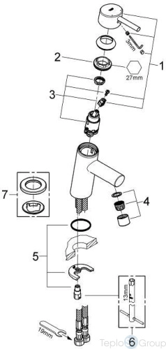 Смеситель для раковины Grohe Concetto New 3224010E - купить с доставкой по России фото 5