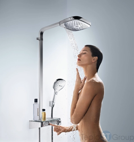 Душевая стойка Hansgrohe Raindance Select E 300 3jet 27127000 Showerpipe, хром - купить с доставкой по России фото 6